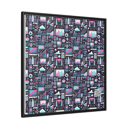 Digital Rebellion Youthful Streetwear with a Rebellious Digital Twist Matte Canvas, Framed (multi-color) - 8404 Design-71 A