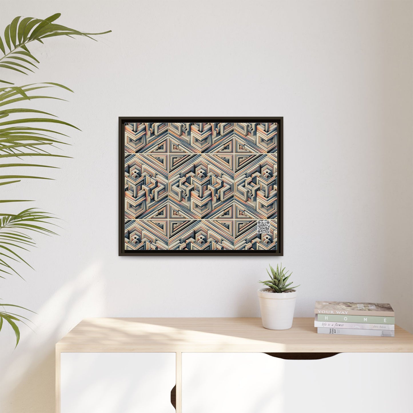 Tech Illusion Graphics Futuristic Artistry Matte Canvas, Framed (multi-color) - 8404 Design-52 B