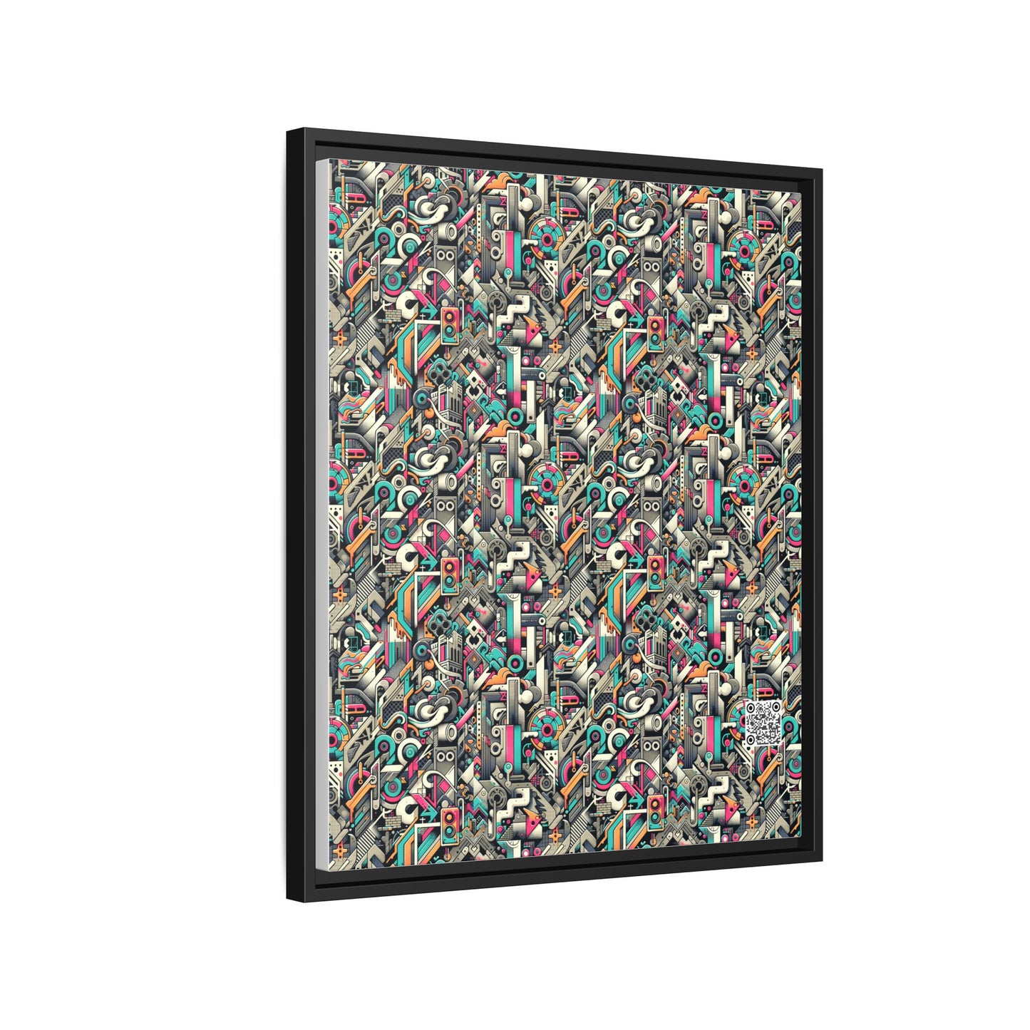 Digital Street Art Urban Street Style Matte Canvas, Framed (multi-color) - 8404 Design-74 B