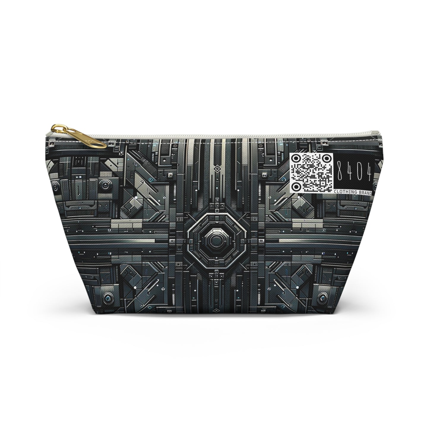 Tech Noir Futuristic Tech Aesthetic with a Dark Twist Accessory Pouch W T-bottom - 8404 Design-68