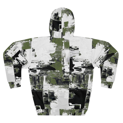 8404 Unisex Adult "green Camo Abstract" Fashion Pullover Hoodie