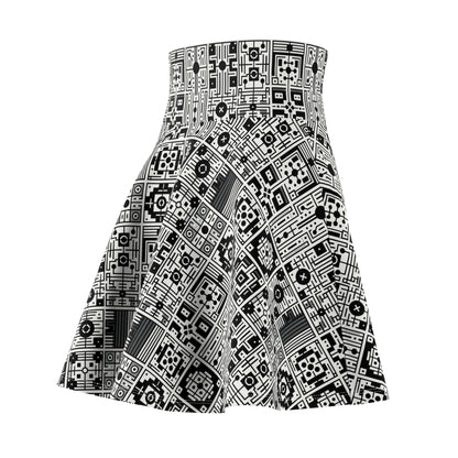 Digital Minimalism Minimalist Tech Women's Skater Skirt - 8404 Design-55