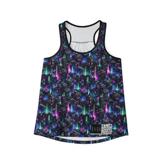 Tech Noir Graphics Futuristic Tech Aesthetics Women's Tank Top - 8404 Design-55