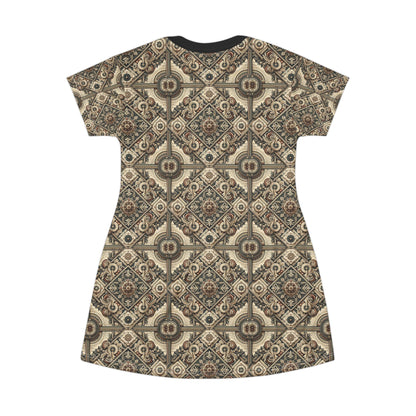 Graphic Workwear Capsule Artisanal Workwear Fusion T-Shirt Dress - 8404 Design-61