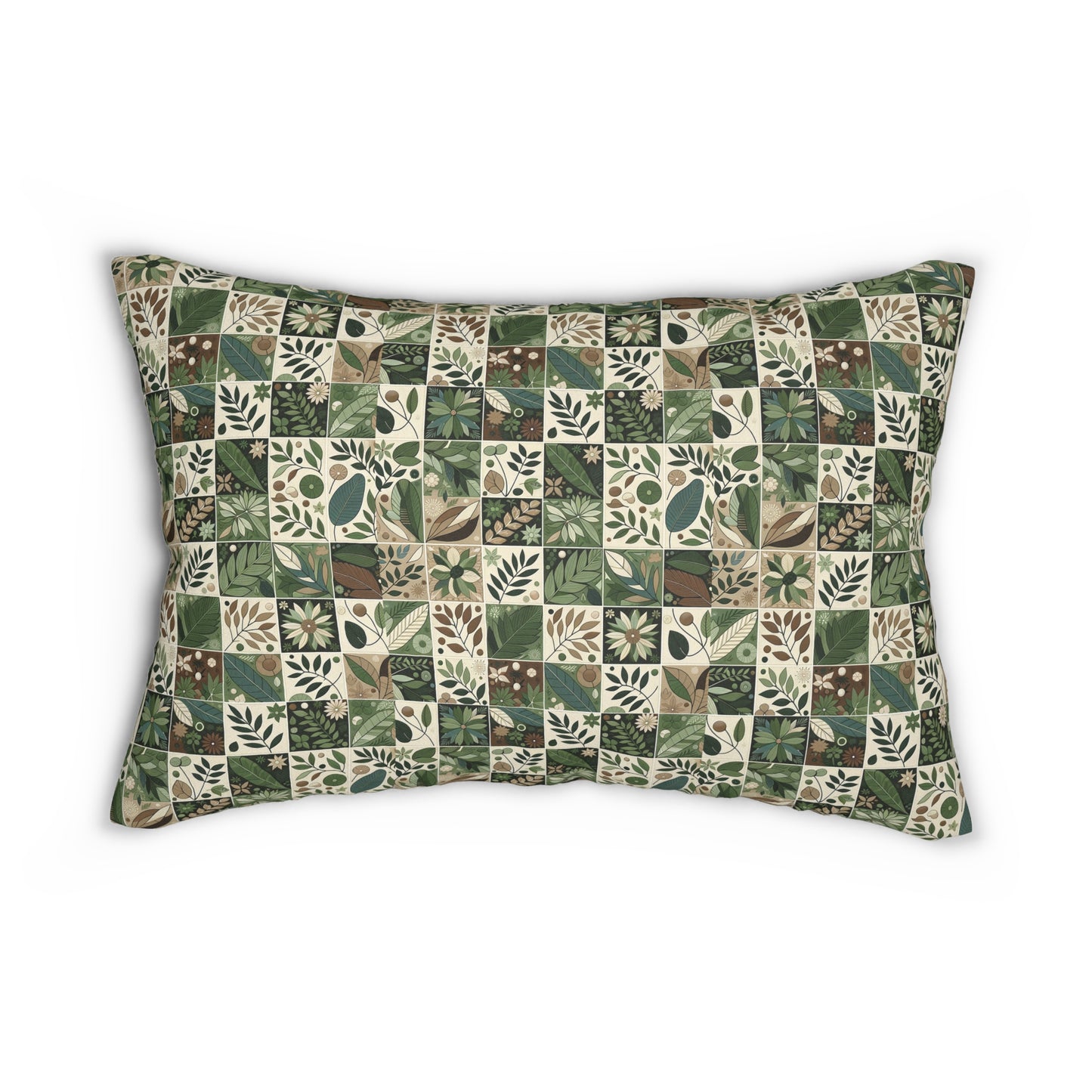 Streetwear Sustainability Environmentally Conscious Streetwear with a Natural Aesthetic Spun Polyester Lumbar Pillow - 8404 Design-57 B
