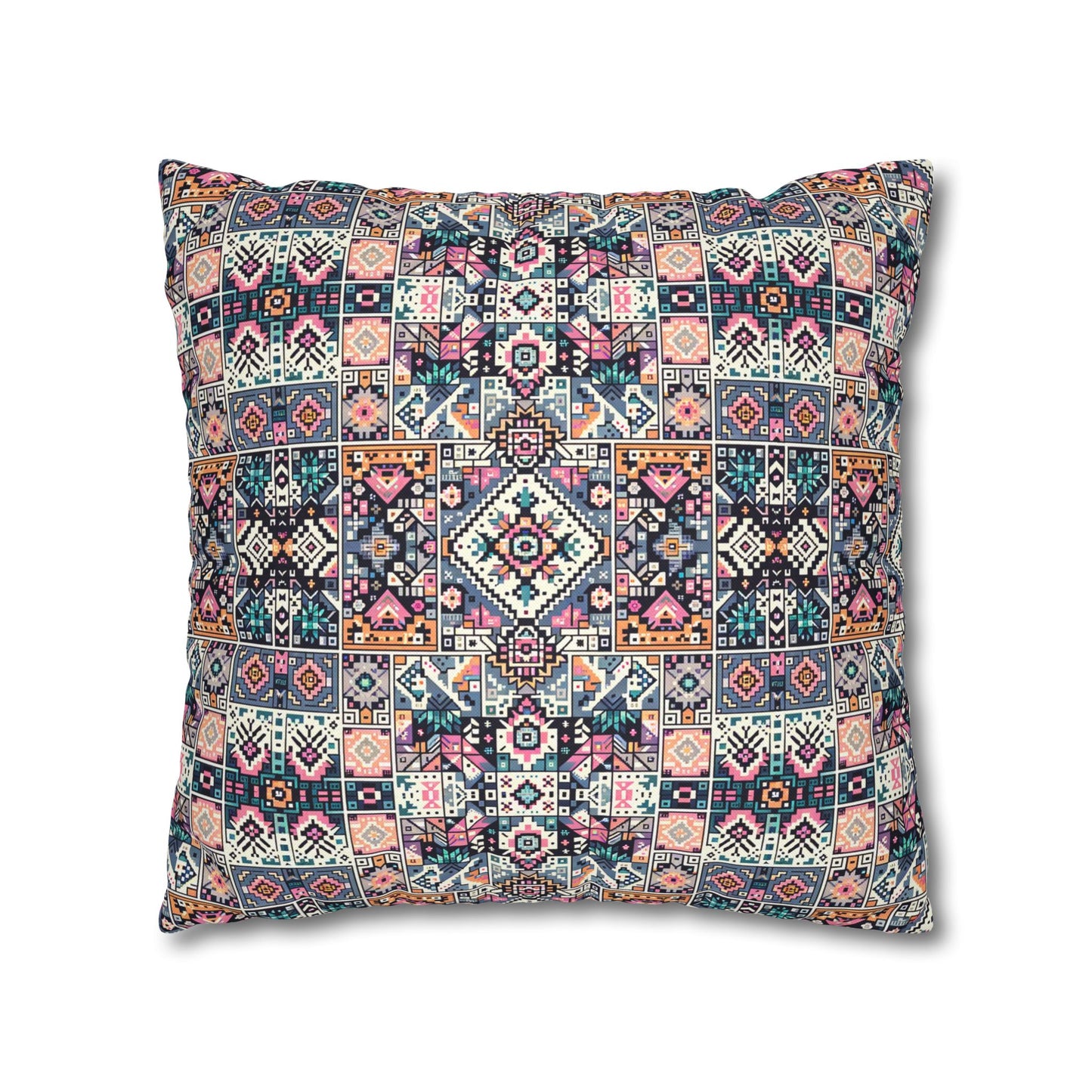 Spun Polyester Square Pillowcase - 8404 Design-02