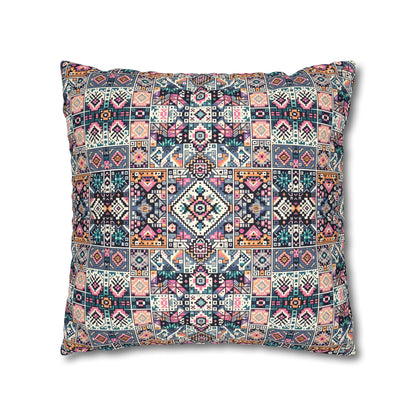 Spun Polyester Square Pillowcase - 8404 Design-02