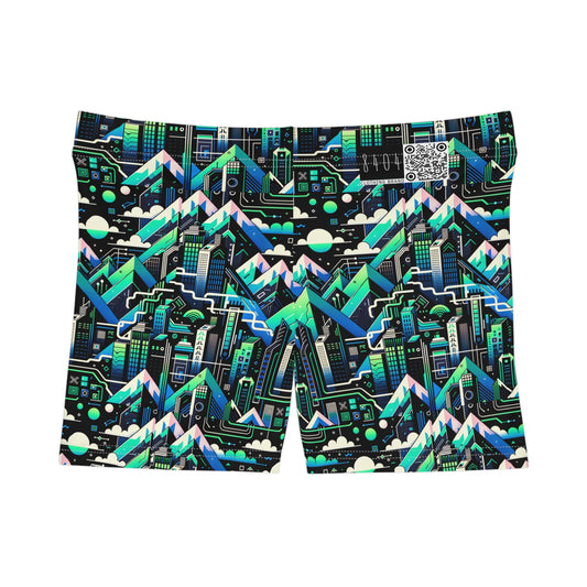 Digital Adventure Graphics Digital Explorer Women's Shorts - 8404 Design-55