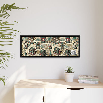 Cultural Artisanal Fusion Contemporary Cultural Elegance Matte Canvas, Framed (multi-Color) - 8404 Design-68 B