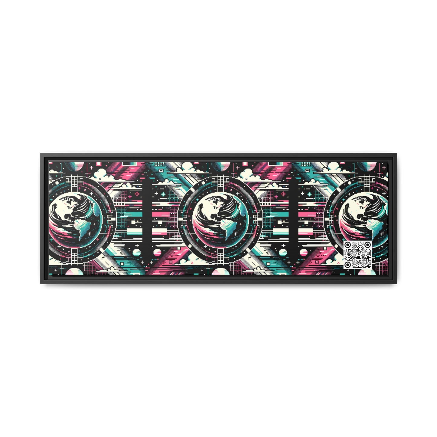 Digital Artistry Digital-native Streetwear Matte Canvas, Framed (multi-color) - 8404 Design-62 B