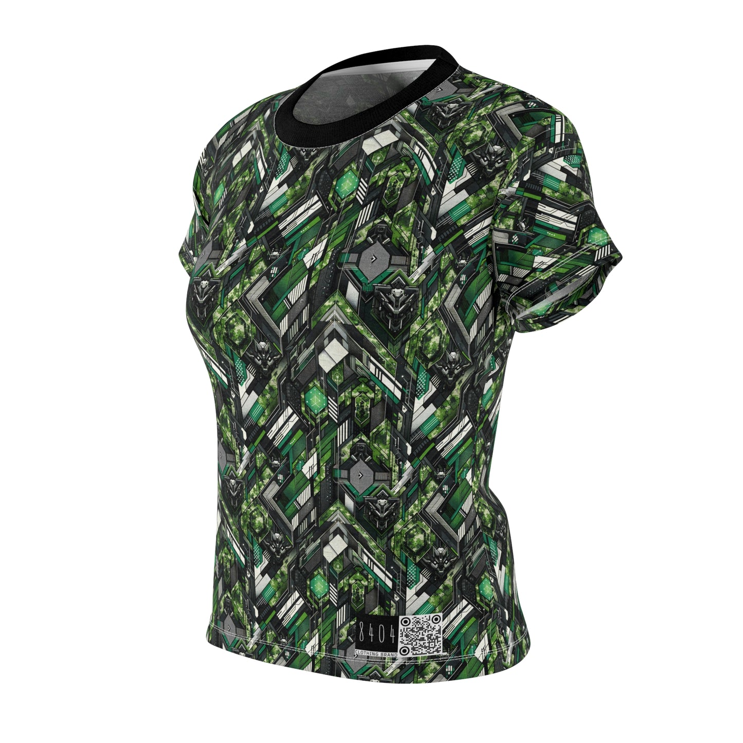 Tech Camo Fusion Tech-Forward Streetwear With a Futuristic Edge Women's Cut & Sew Tee - 8404 Design-58