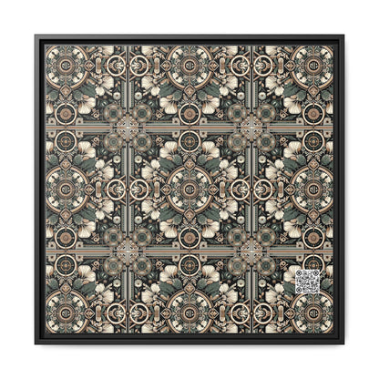 Cyber Garden Party Tech Garden Extravaganza Matte Canvas, Framed (multi-Color) - 8404 Design-66 A