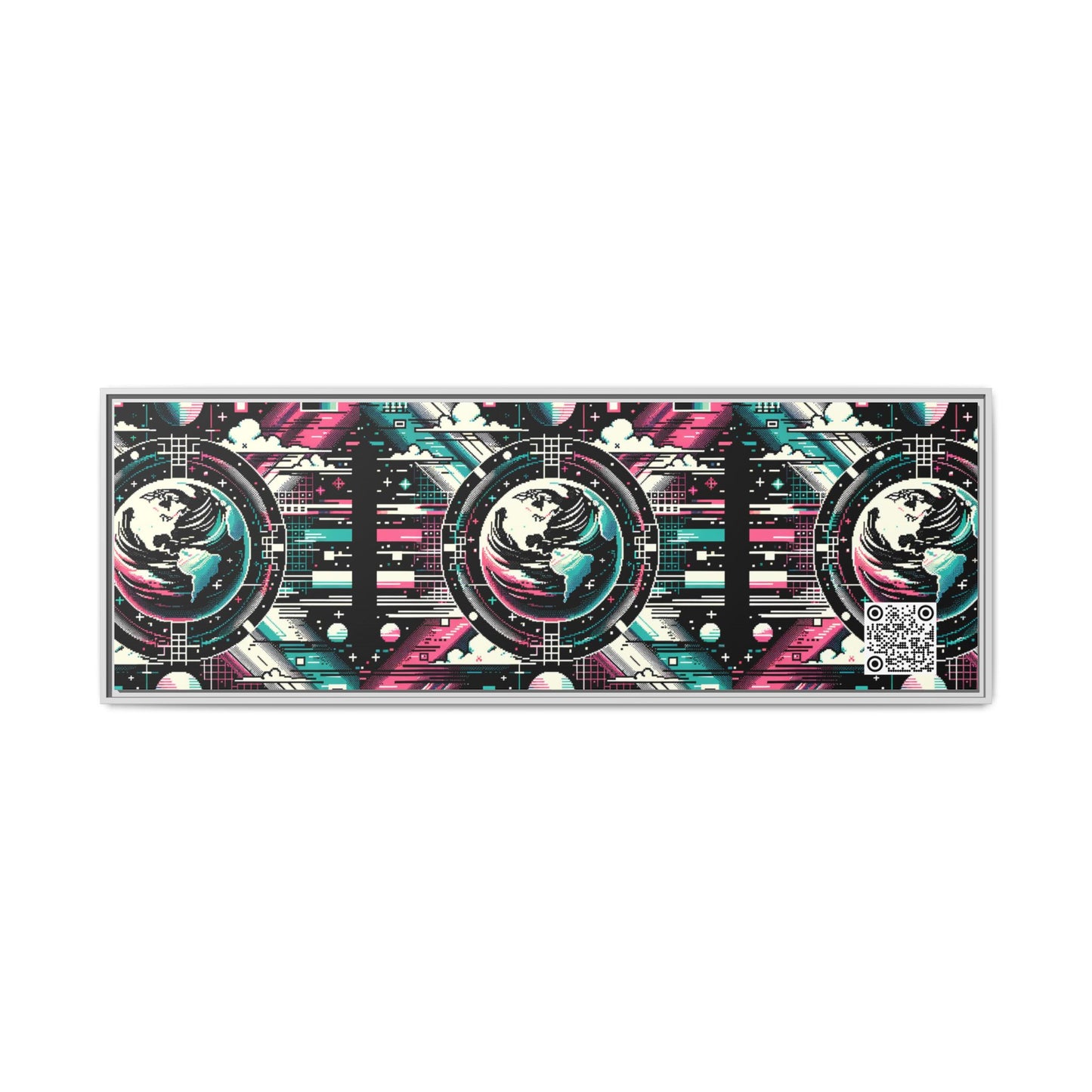 Digital Artistry Digital-native Streetwear Matte Canvas, Framed (multi-color) - 8404 Design-62 B