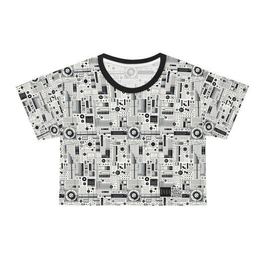 Digital Minimalism Minimalist Tech Crop Tee - 8404 Design-53