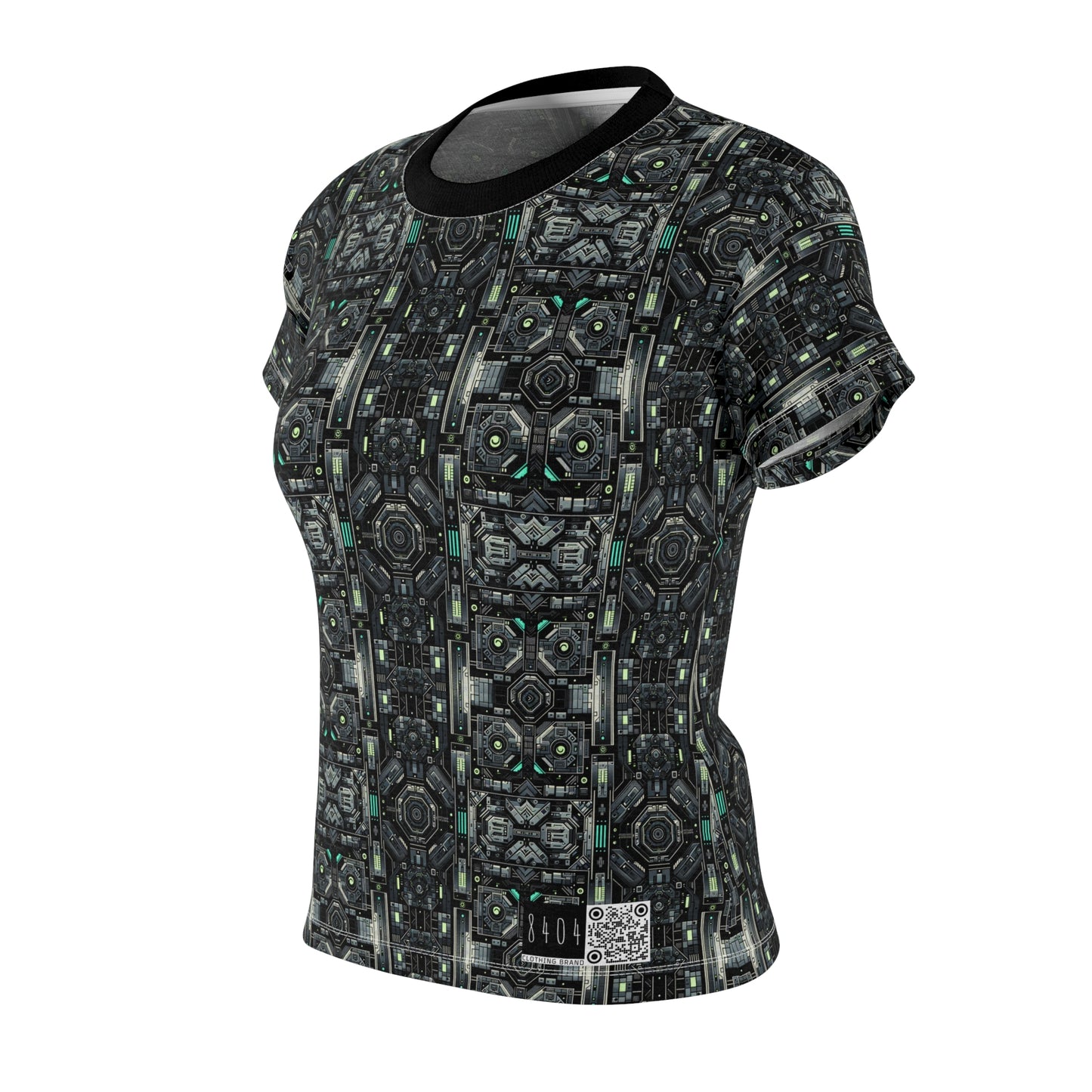 Tech Noir Tech-Forward Minimalism Women's Cut & Sew Tee - 8404 Design-52