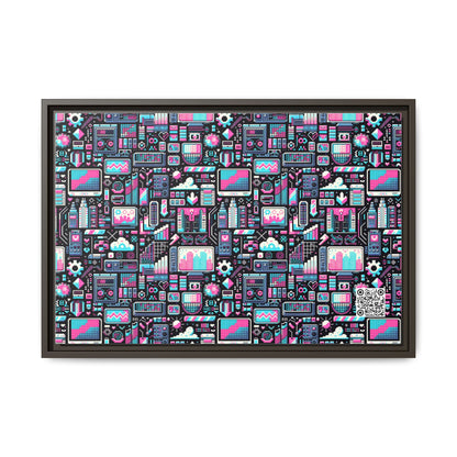 Digital Rebellion Youthful Streetwear with a Rebellious Digital Twist Matte Canvas, Framed (multi-color) - 8404 Design-71 B