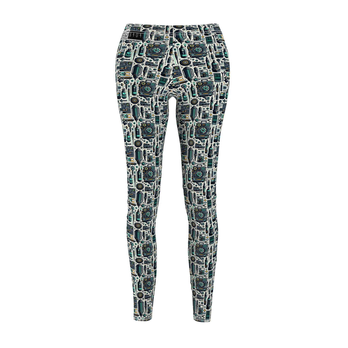 Tech Utility Fusion Modern Tech Streetwear Women's Cut & Sew Casual Leggings - 8404 Design-53