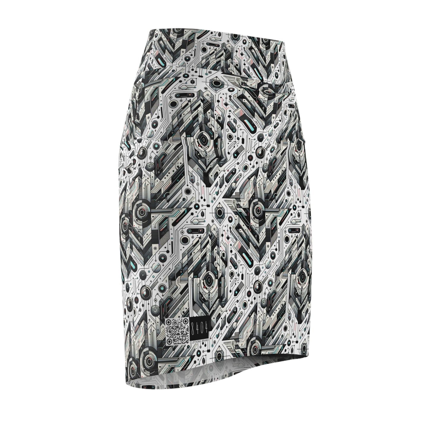 Tech-Infused Streetwear Tech-Forward Minimalism Women's Pencil Skirt - 8404 Design-51