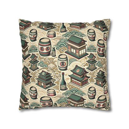 Cultural Artisanal Fusion Contemporary Cultural Elegance Faux Suede Square Pillowcase - 8404 Design-68