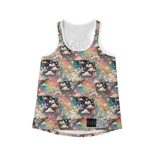 Digital Dreamland Whimsical and Nostalgic Streetwear With a Digital Twist Women's Tank Top - 8404 Design-52