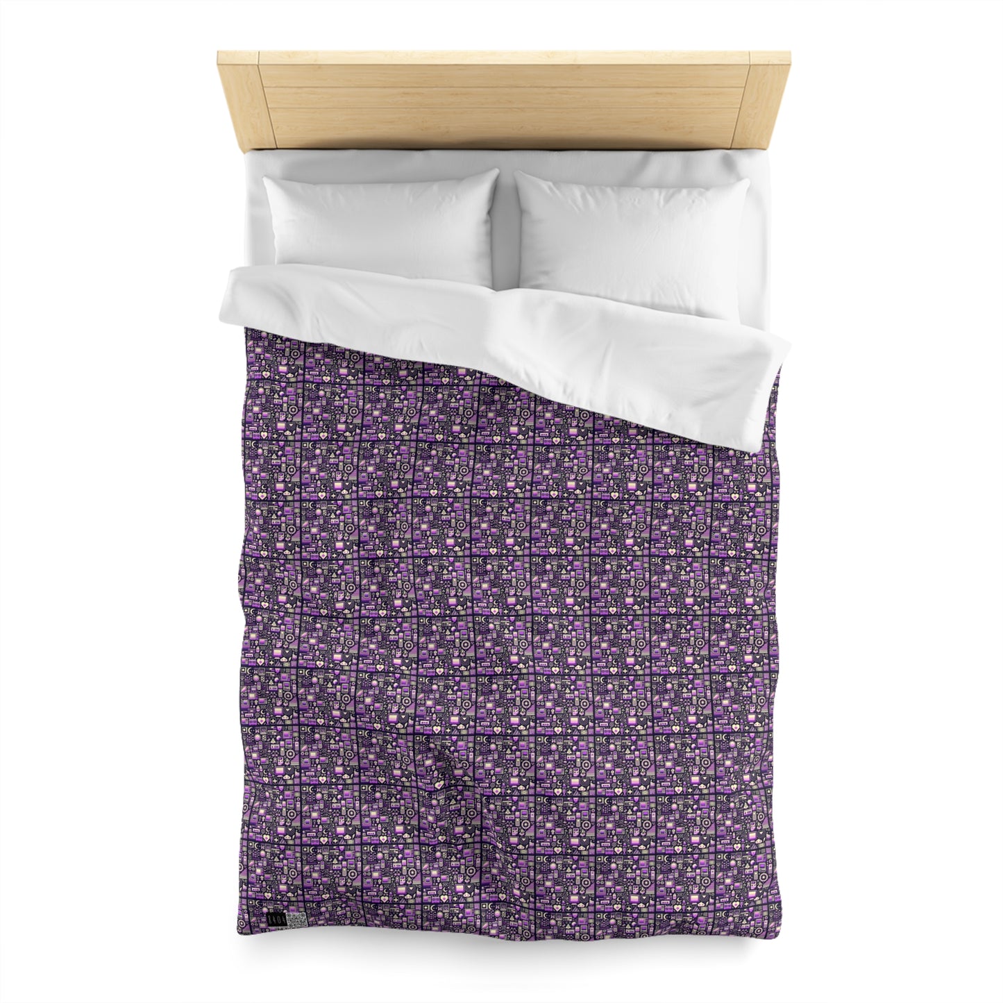 Digital Nostalgia Remix Modern Vintage Fusion Microfiber Duvet Cover - 8404 Design-54