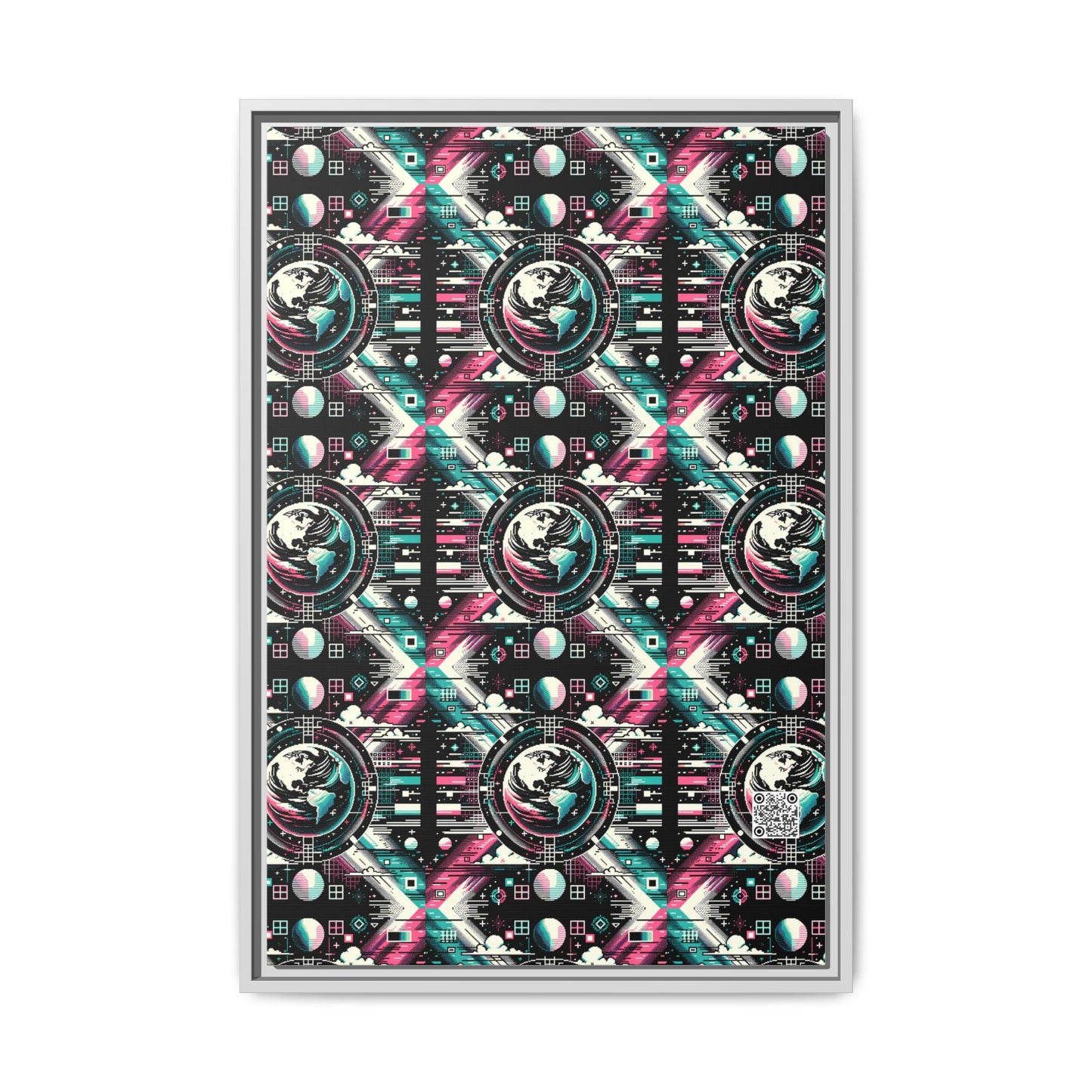 Digital Artistry Digital-native Streetwear Matte Canvas, Framed (multi-color) - 8404 Design-62 A