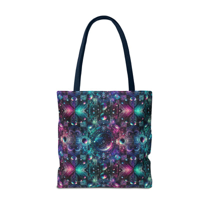 Galactic Hues Tech-Forward Cosmic Fusion Tote Bag - 8404 Design-59