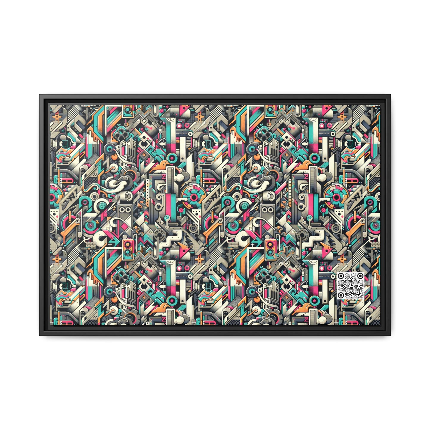 Digital Street Art Urban Street Style Matte Canvas, Framed (multi-color) - 8404 Design-74 A