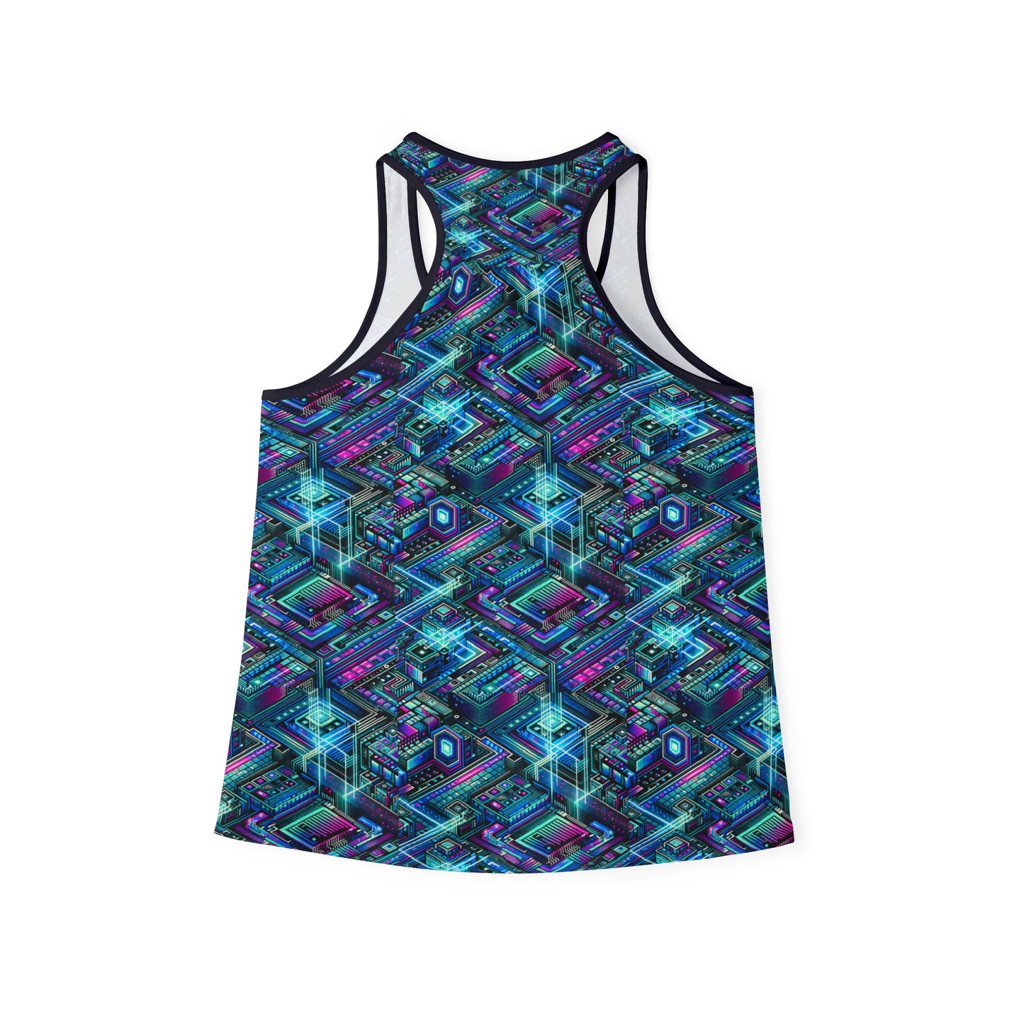 Digital Dreamland Futuristic Tech Aesthetic Women's Tank Top - 8404 Design-42