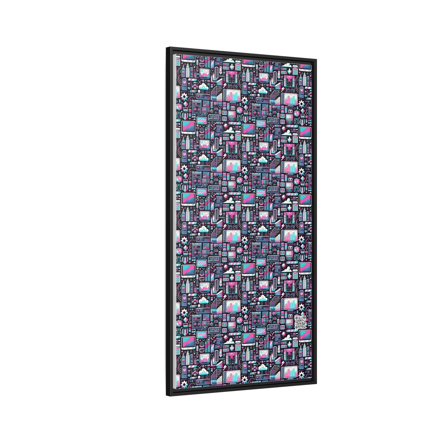 Digital Rebellion Youthful Streetwear with a Rebellious Digital Twist Matte Canvas, Framed (multi-color) - 8404 Design-71 B