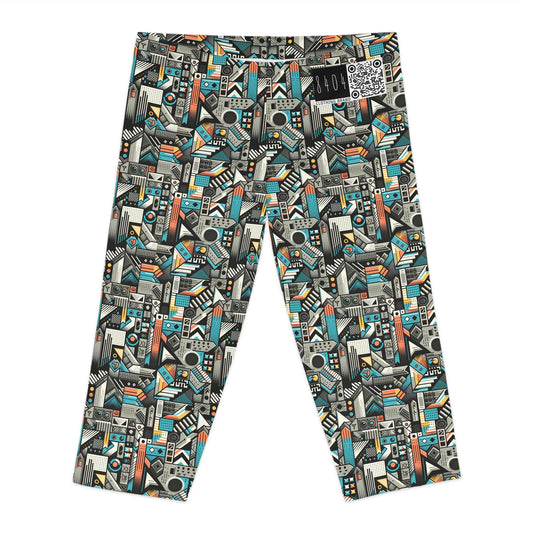 Digital Street Art Urban Street Style Women's Capri Leggings - 8404 Design-81
