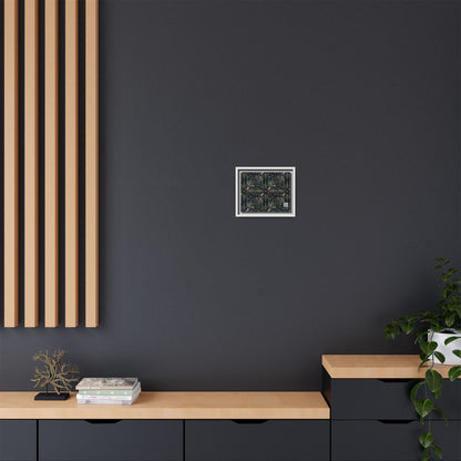 Tech Noir Futuristic Tech Aesthetic with a Dark Twist Matte Canvas, Framed (multi-color) - 8404 Design-59 B
