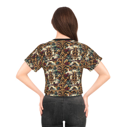 Digital Renaissance Modern Baroque Fusion Crop Tee - 8404 Design-63