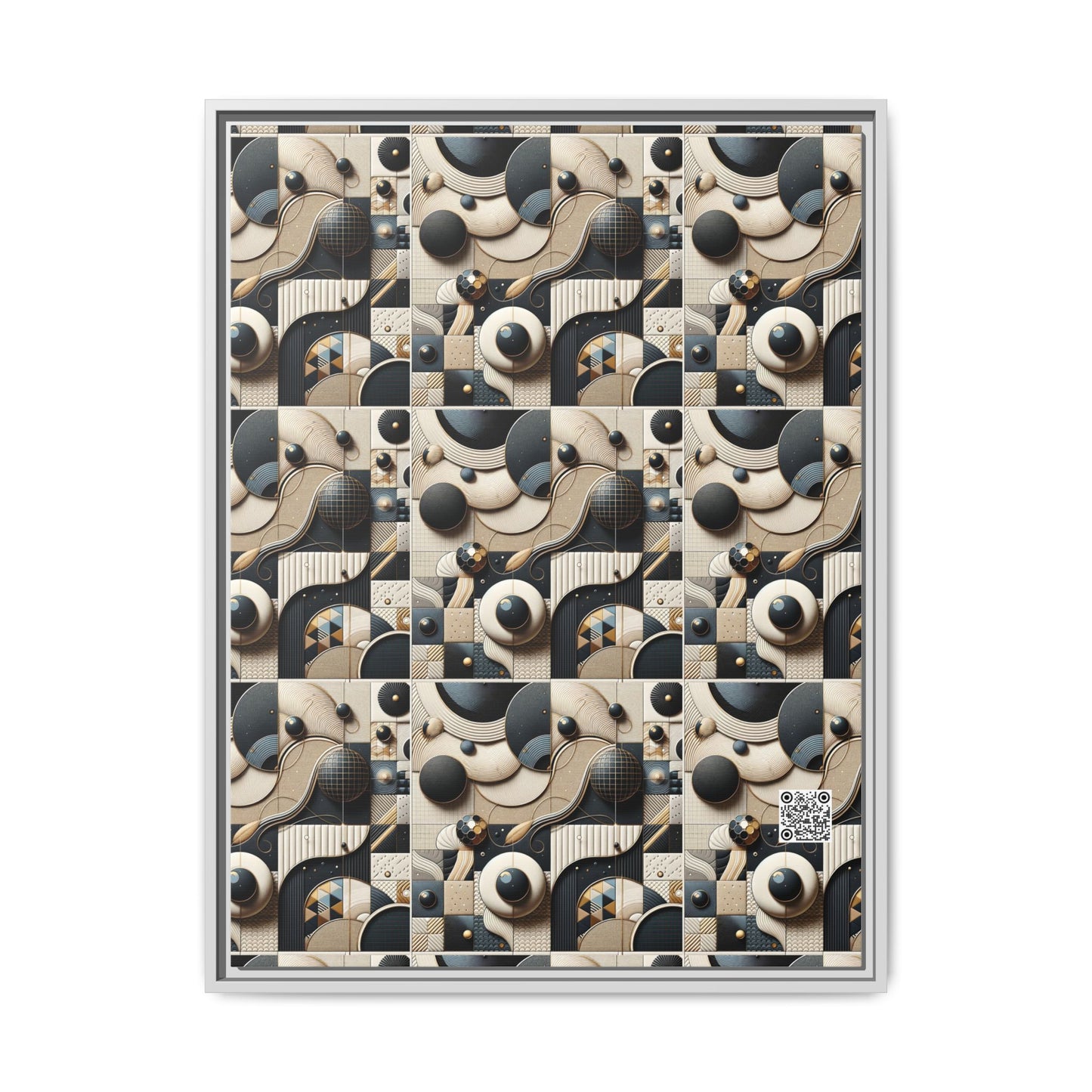 Tech-forward Luxe Streetwear Tech Luxe Fusion Matte Canvas, Framed (multi-color) - 8404 Design-71 A