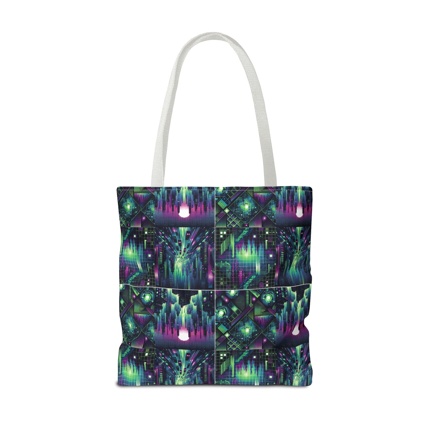 Tech Noir Aesthetics Tech-Forward Urban Dystopia Tote Bag - 8404 Design-54