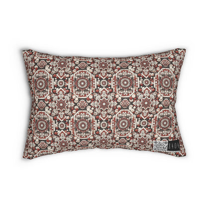 Neo Jomon Sculptural Aesthetics Artisanal Streetwear Spun Polyester Lumbar Pillow - 8404 Design-55 S