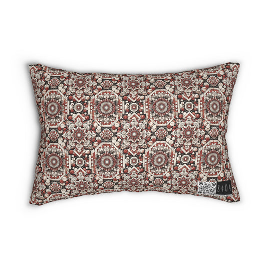 Neo Jomon Sculptural Aesthetics Artisanal Streetwear Spun Polyester Lumbar Pillow - 8404 Design-55 S
