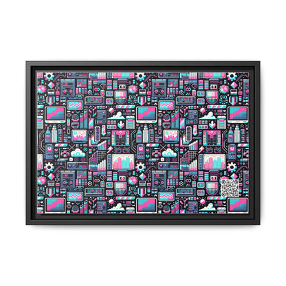 Digital Rebellion Youthful Streetwear with a Rebellious Digital Twist Matte Canvas, Framed (multi-color) - 8404 Design-71 B