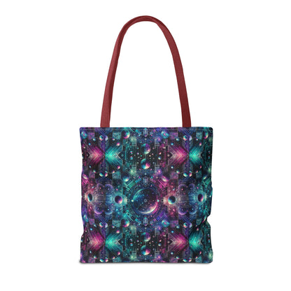 Galactic Hues Tech-Forward Cosmic Fusion Tote Bag - 8404 Design-59