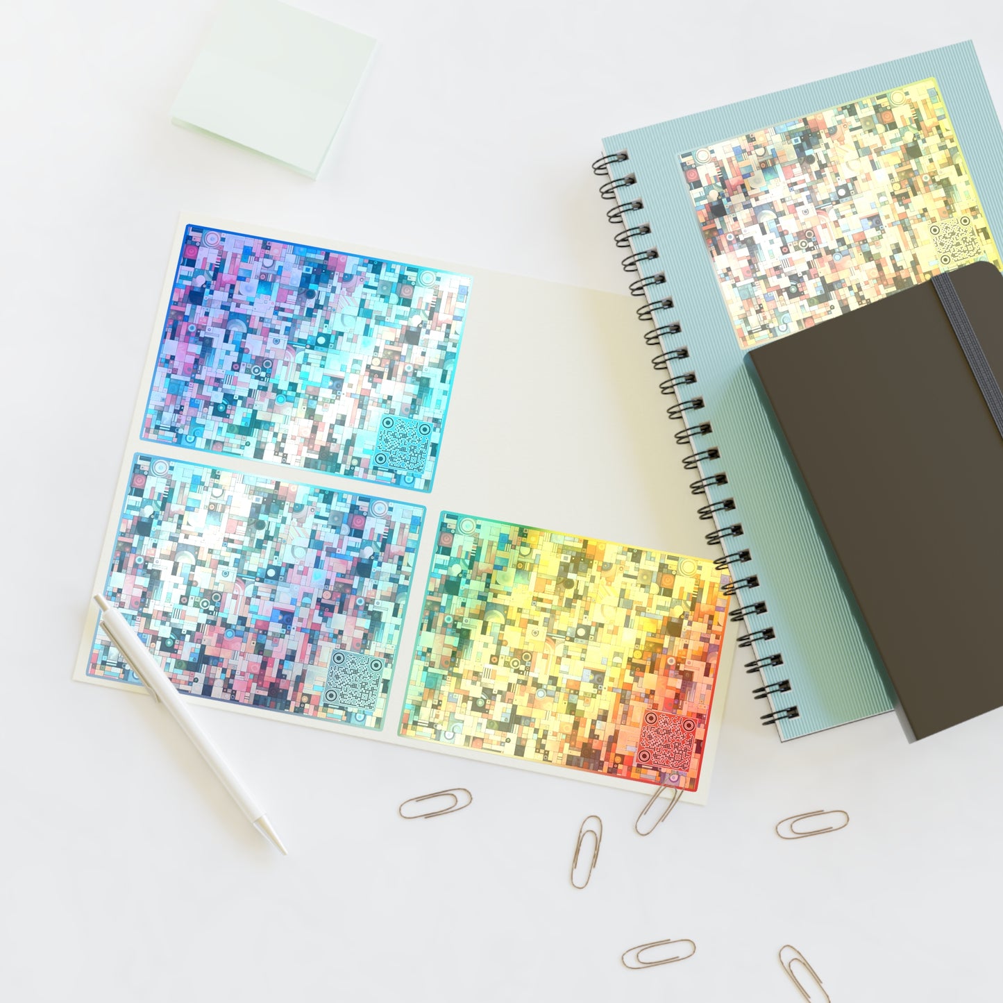 Digital Artistic Expression Artistic Streetwear Sticker Sheets - 8404 Design-46