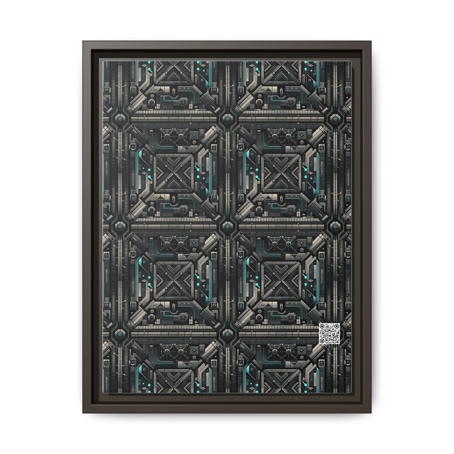 Tech Noir Futuristic Tech Aesthetic with a Dark Twist Matte Canvas, Framed (multi-color) - 8404 Design-59 A