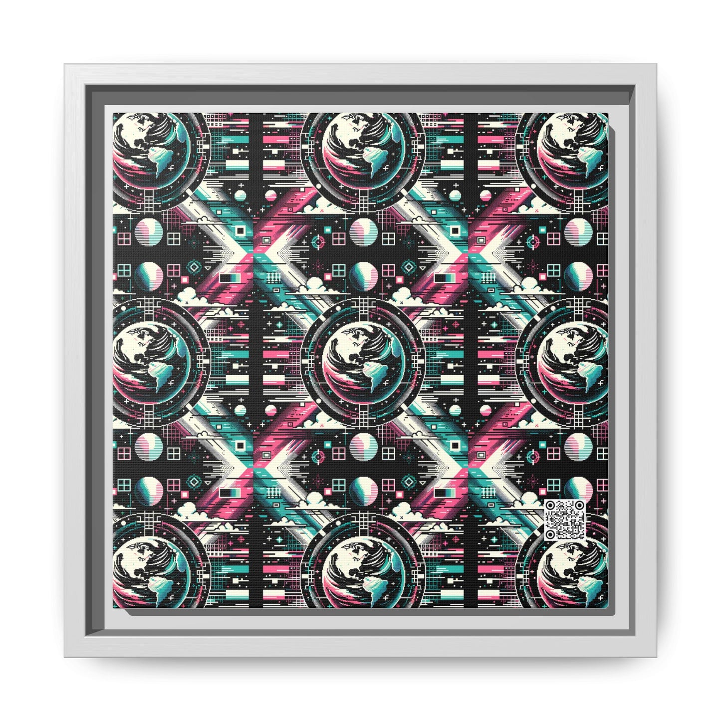 Digital Artistry Digital-native Streetwear Matte Canvas, Framed (multi-color) - 8404 Design-62 B