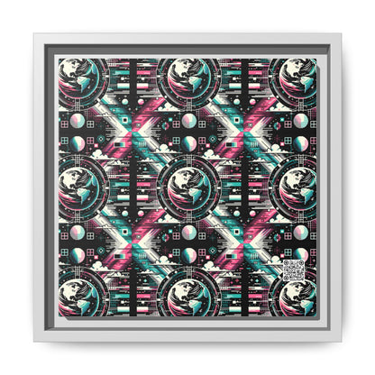 Digital Artistry Digital-native Streetwear Matte Canvas, Framed (multi-color) - 8404 Design-62 B