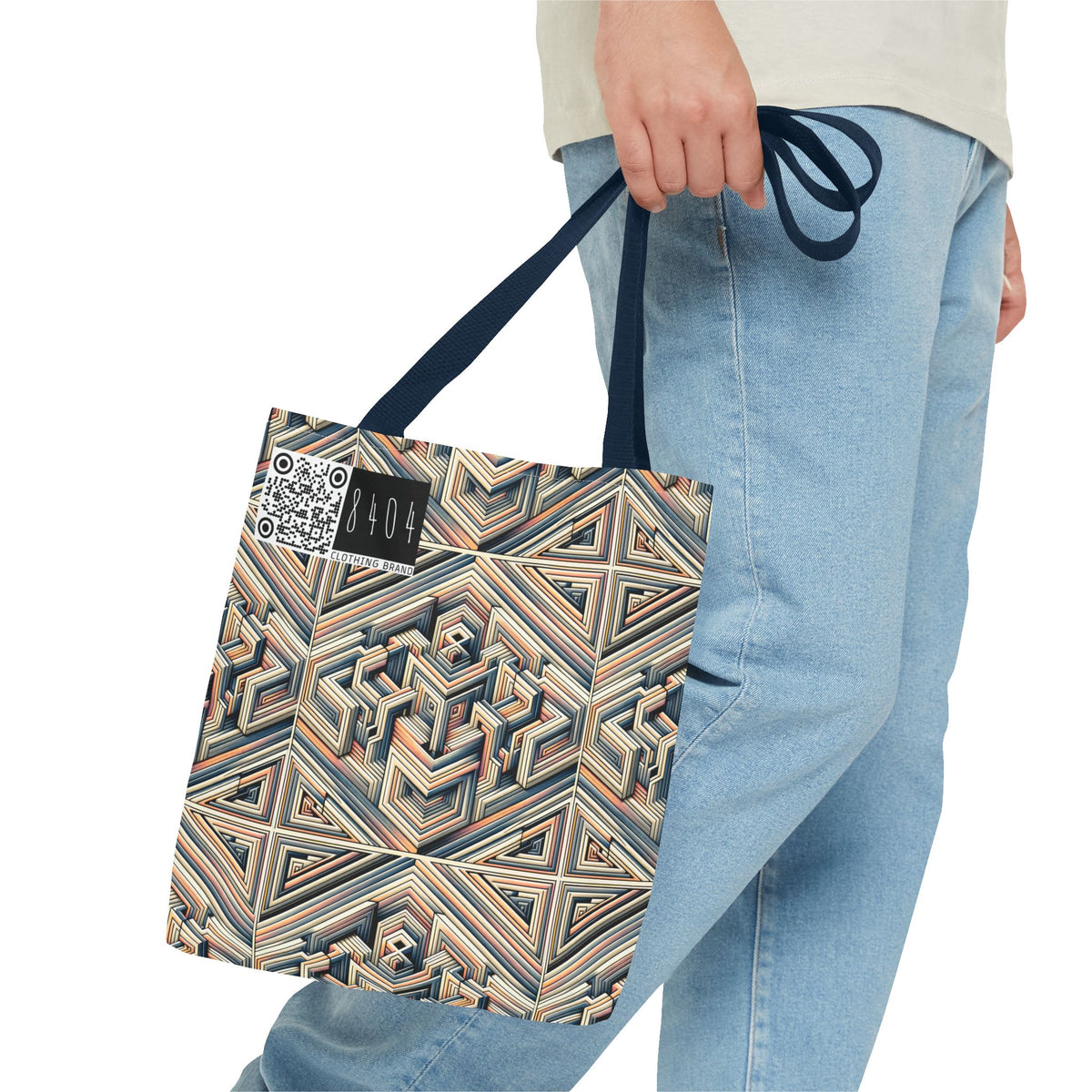 Tech Illusion Graphics Futuristic Artistry Tote Bag - 8404 Design-52