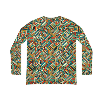 Abstract Graphic Art Modern Artistic Expression Women's Long Sleeve V-Neck Shirt - 8404 Design-67
