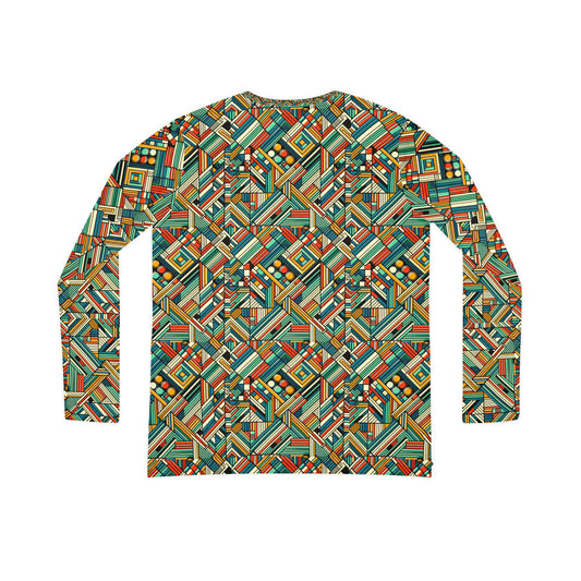 Abstract Graphic Art Modern Artistic Expression Women's Long Sleeve V-Neck Shirt - 8404 Design-67