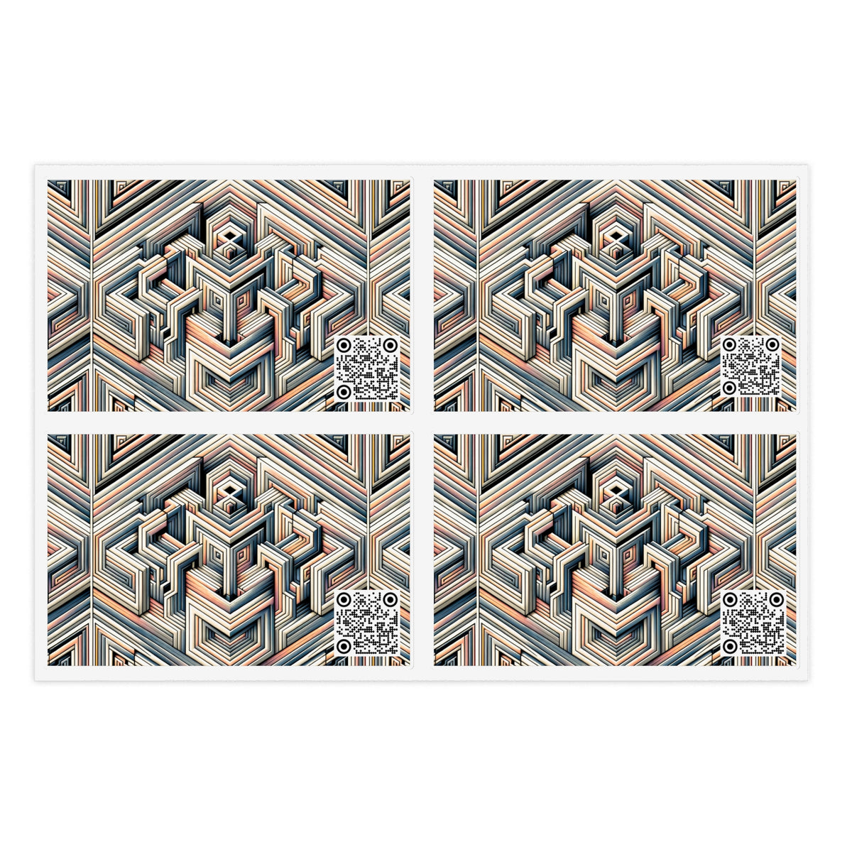 Tech Illusion Graphics Futuristic Artistry Sticker Sheet - 8404 Design-52