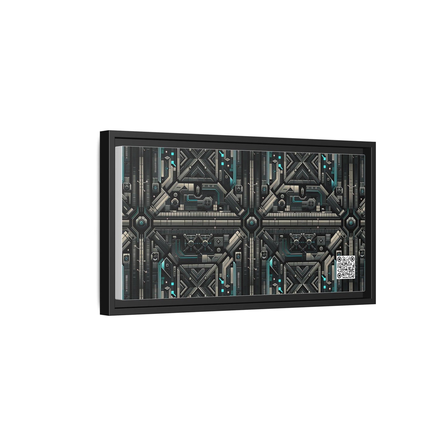 Tech Noir Futuristic Tech Aesthetic with a Dark Twist Matte Canvas, Framed (multi-color) - 8404 Design-59 B