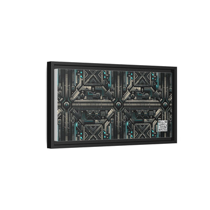 Tech Noir Futuristic Tech Aesthetic with a Dark Twist Matte Canvas, Framed (multi-color) - 8404 Design-59 B