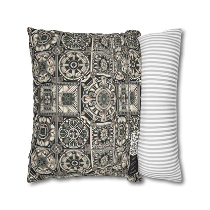 Cyber Garden Party Tech Garden Extravaganza Faux Suede Square Pillowcase - 8404 Design-45